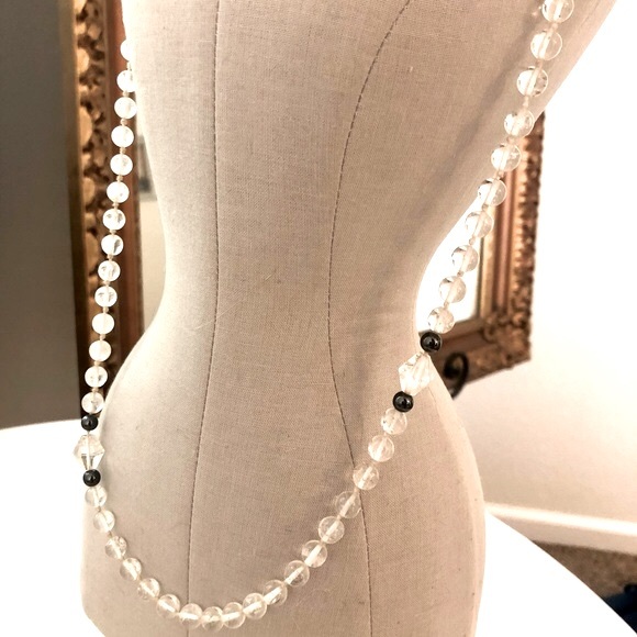 Vintage Glass Bead Necklace & Rose Quartz Earrings - Picture 2 of 9